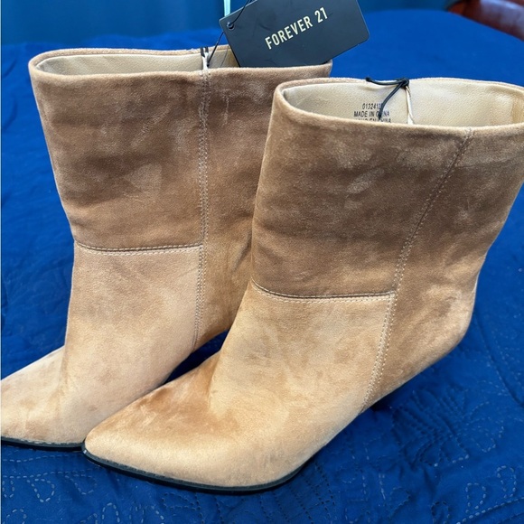 Forever 21 Tan Heeled Boots with Sleek Design - Picture 6 of 6